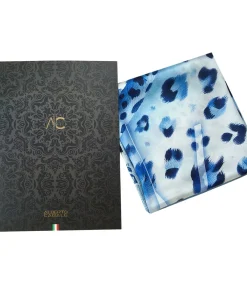 Grote zijden sjaal Blue Panther Zoé