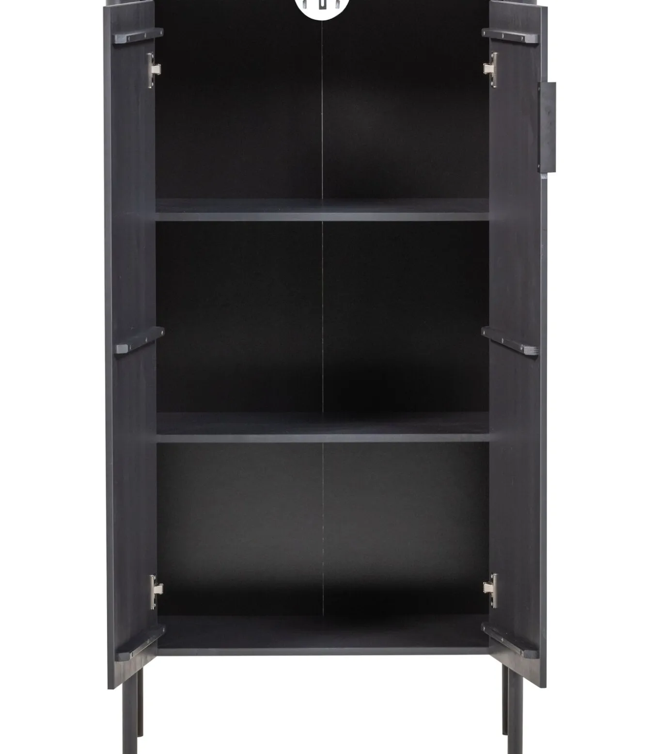 Gunnar 2-Deurs Kast - Grenen - Matzwart -135x85x39