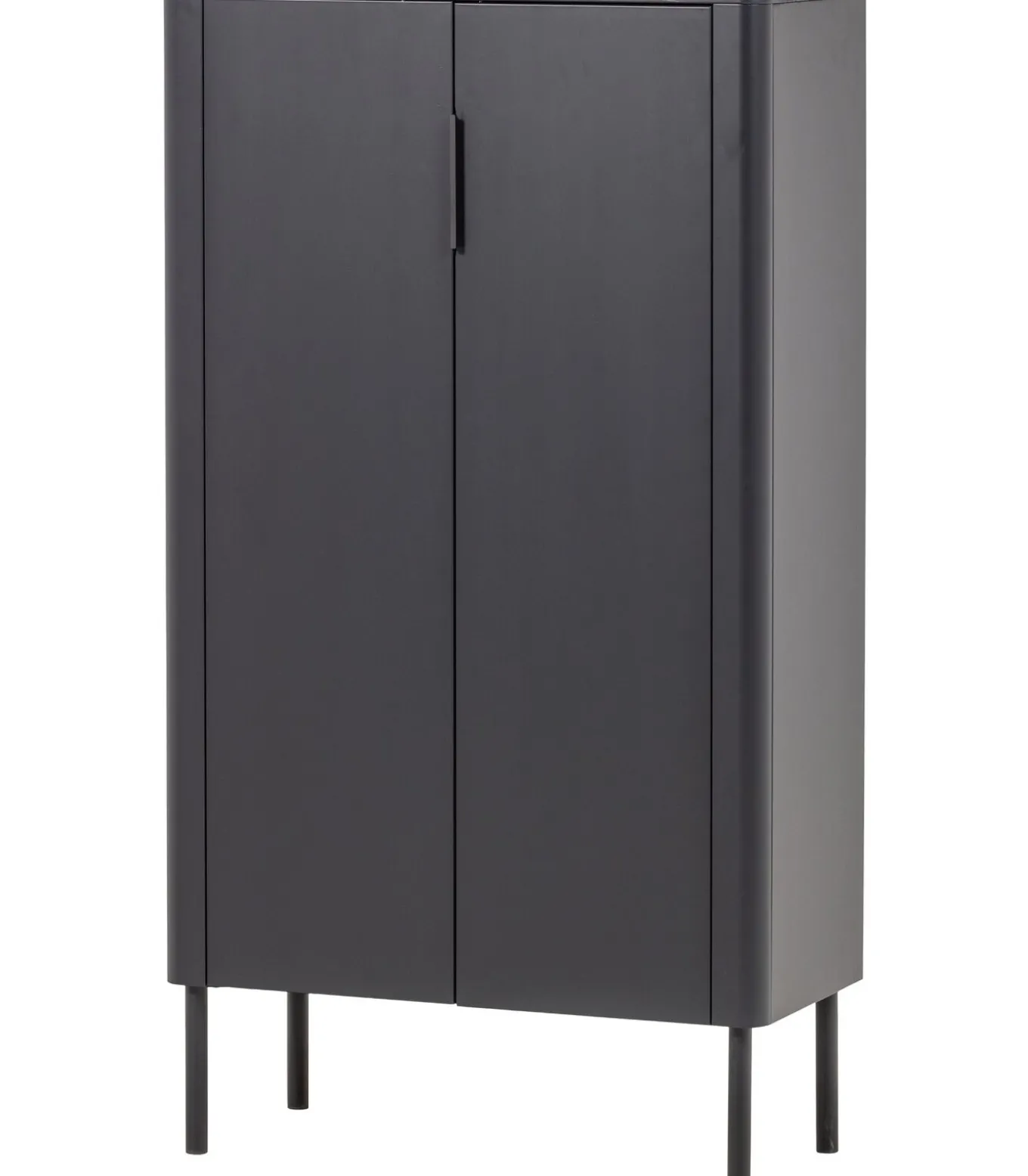 Gunnar 2-Deurs Kast - Grenen - Matzwart -135x85x39