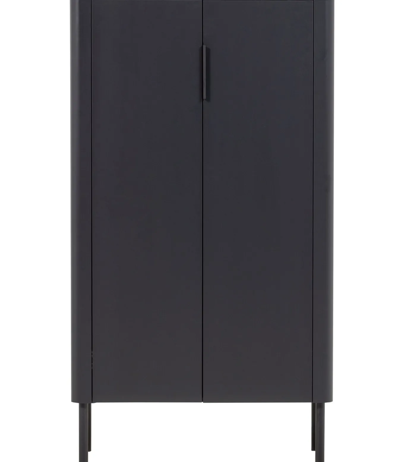 Gunnar 2-Deurs Kast - Grenen - Matzwart -135x85x39