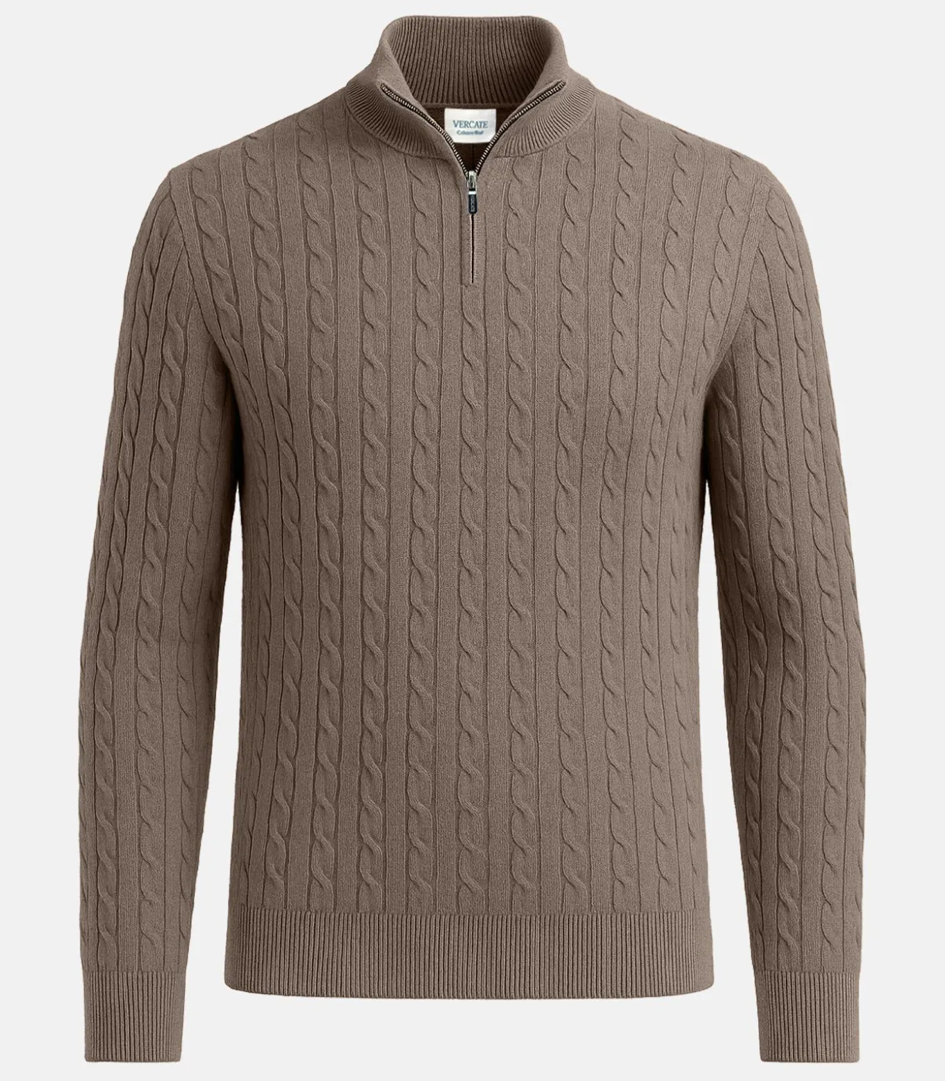 Half Zip - Cashmere Blend - Taupe