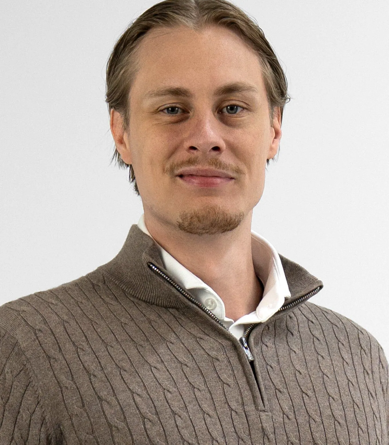 Half Zip - Cashmere Blend - Taupe