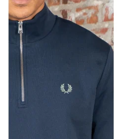 Half zip sweatshirt - dark airforce light ice bayleaf