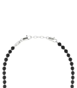 halsketting voor mannen, roestvrij staal, agaat