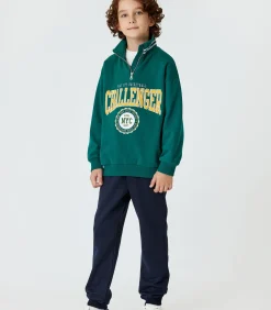Halve ritssluiting geborduurd Sweatshirt