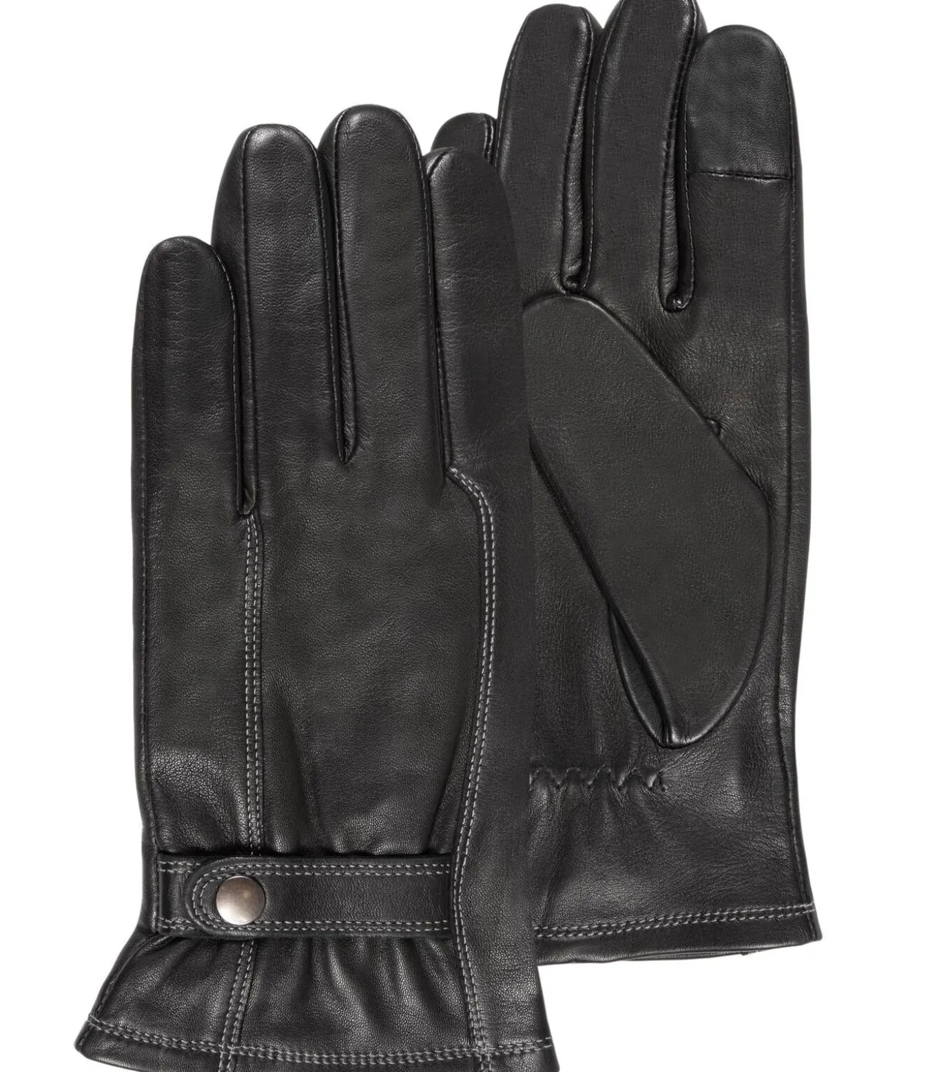 Handschoenen van tactiel lamsleer voor heren Zwart