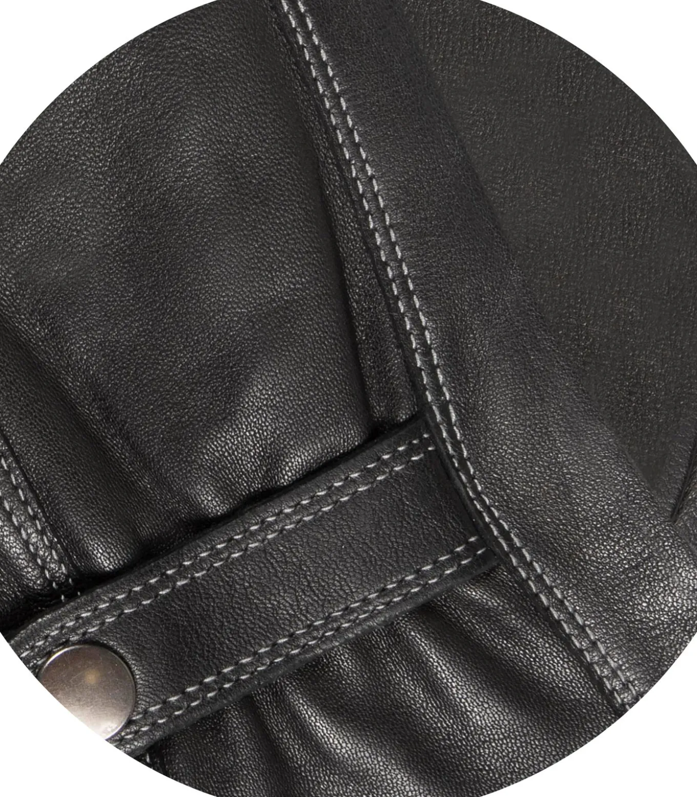 Handschoenen van tactiel lamsleer voor heren Zwart