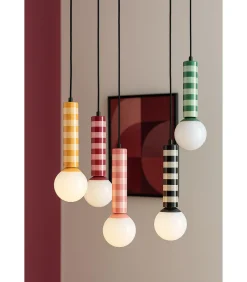 Hanglamp Rayado - Grijs - 12x12x38cm