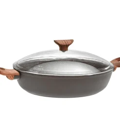 Hapjespan Rock 'n' Rose - Zwart - ø 28 cm / 3.6 liter - standaard anti-aanbaklaag