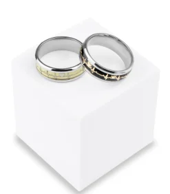 Hartslag Ring - Glow In The Dark - Staal