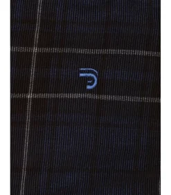 Herenblauw fluwelen overhemd