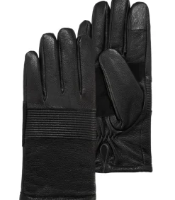 Herenfietshandschoenen van geitenleer Zwart