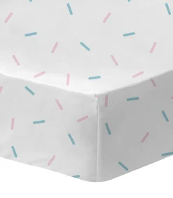 Hoeslaken met print, 100% katoen, DISNEY HOME STITCH STRIPE