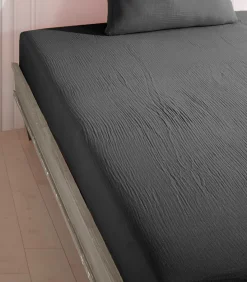 Hoeslaken 140x190 cm katoen gaas mousseline