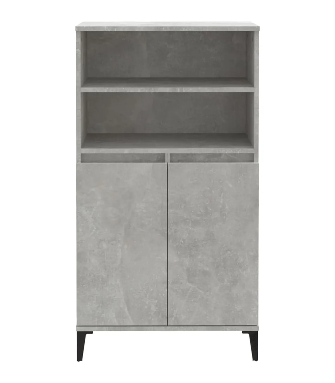 Hoge kast 60x36x110 cm bewerkt hout betongrijs