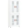 Hoge kast 69,5x34x180 cm bewerkt hout wit