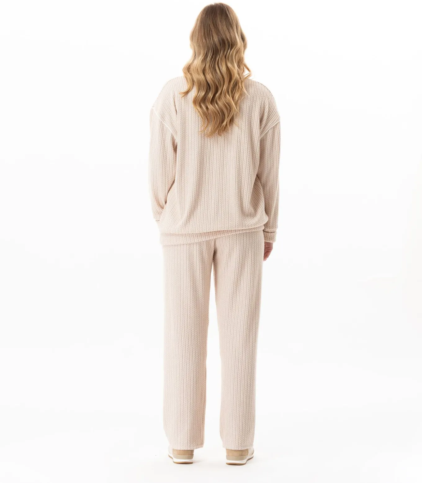 Homewear-set van gebreide stof SHETLAND 124