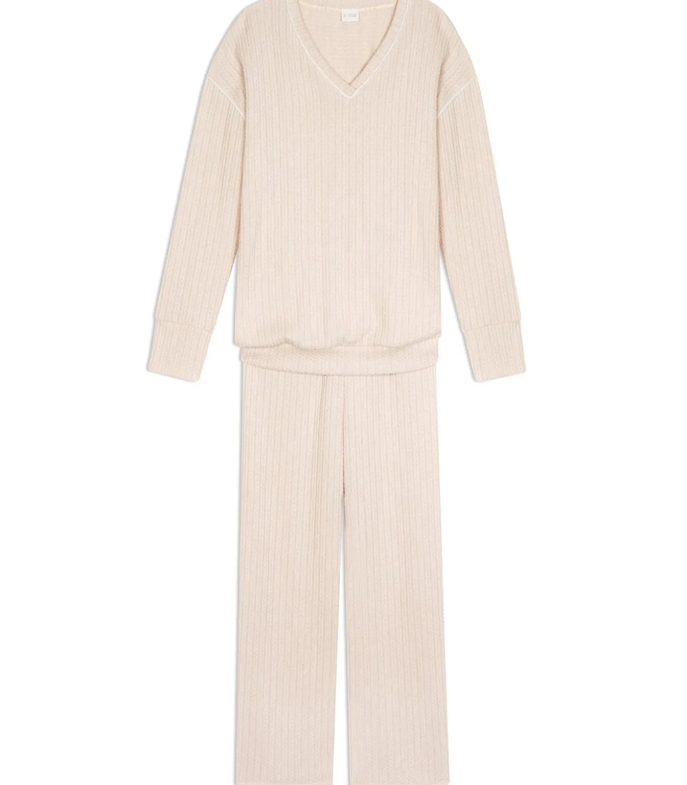 Homewear-set van gebreide stof SHETLAND 124