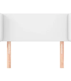 Hoofdbord met randen 83x16x78/88 cm kunstleer wit