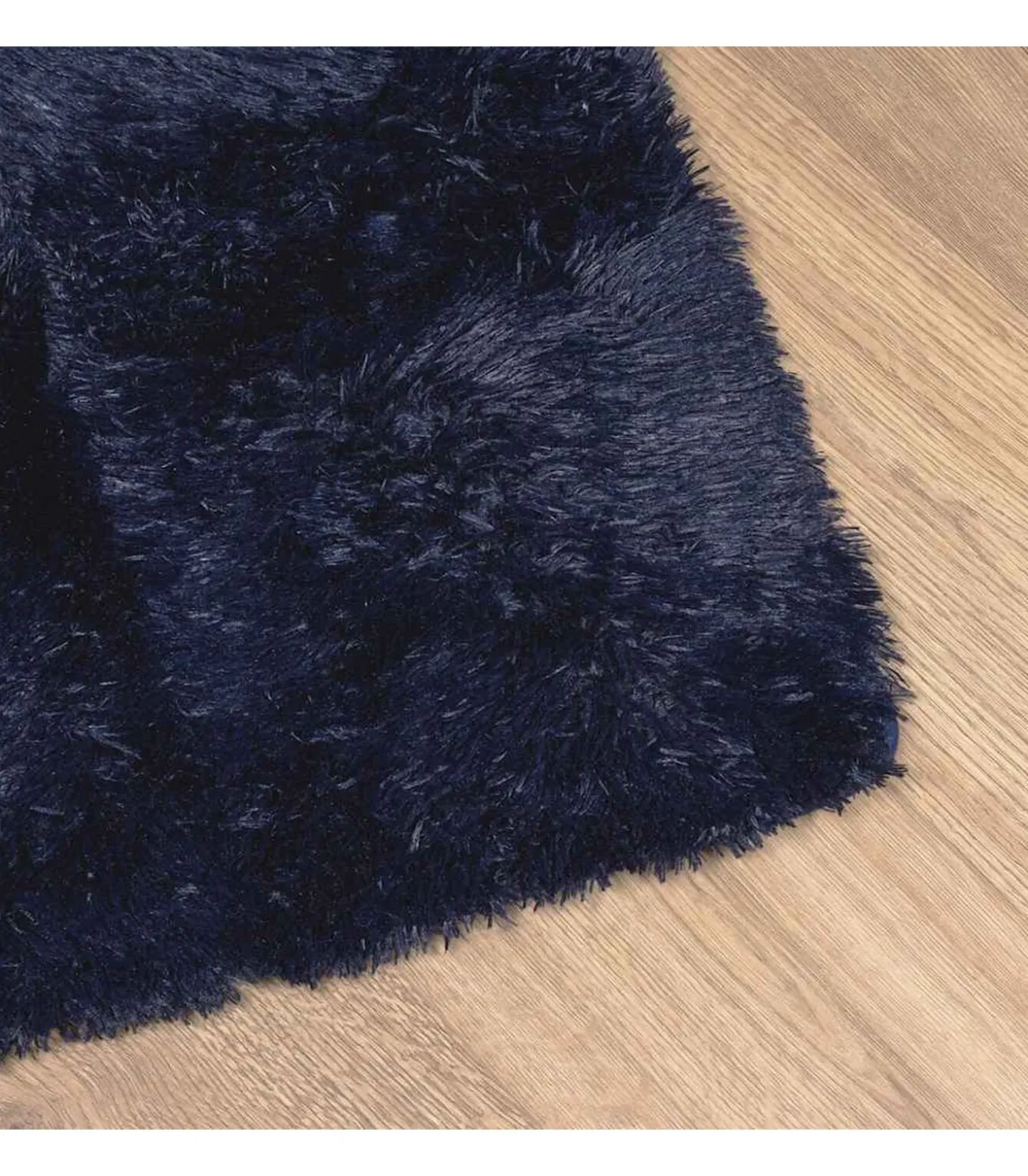 Hoogpolig vloerkleed NAVARRA 160x230 cm polyester marineblauw