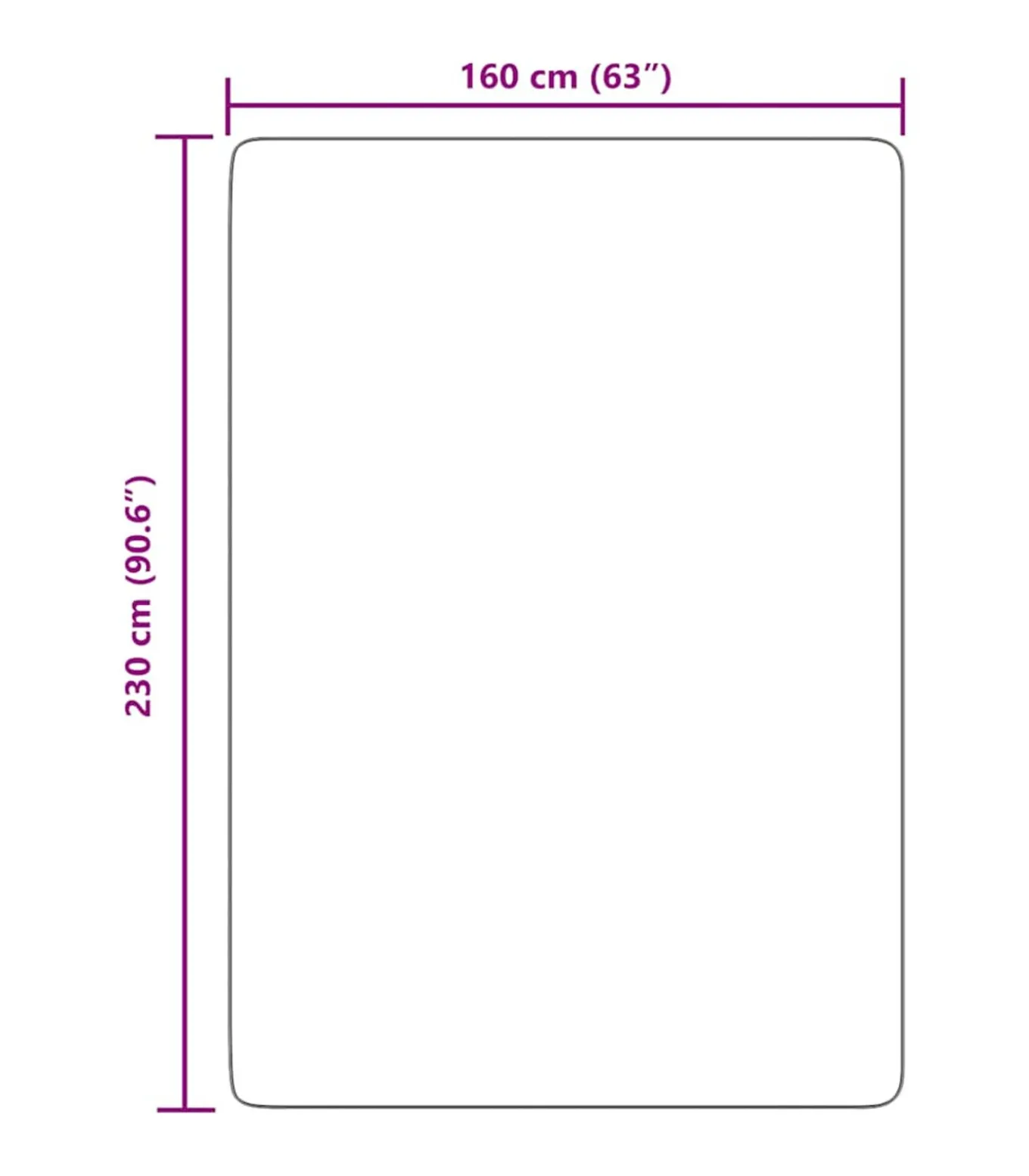 Hoogpolig vloerkleed NAVARRA 160x230 cm polyester marineblauw