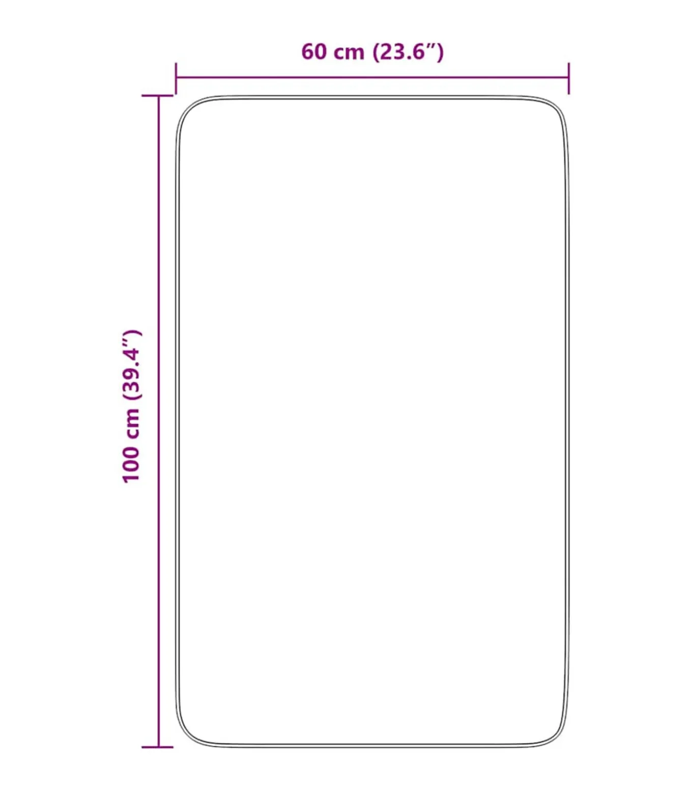 Hoogpolig vloerkleed NAVARRA 60x100 cm polyester marineblauw