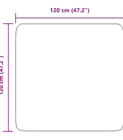 Hoogpolig vloerkleed NAVARRA 120x120 cm polyester zwart