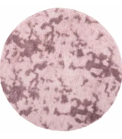 Hoogpolig vloerkleed NAVARRA 200x200 cm polyester stoffig roze