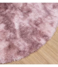 Hoogpolig vloerkleed NAVARRA 200x200 cm polyester stoffig roze