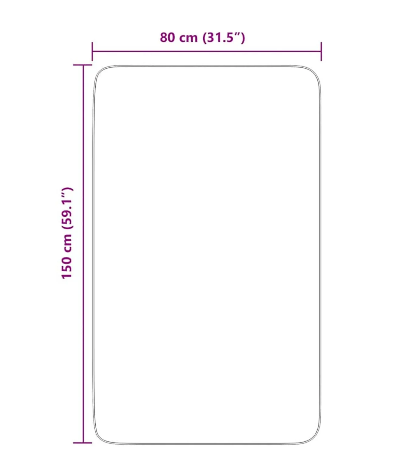 Hoogpolig vloerkleed NAVARRA 80x150 cm polyester donkergrijs