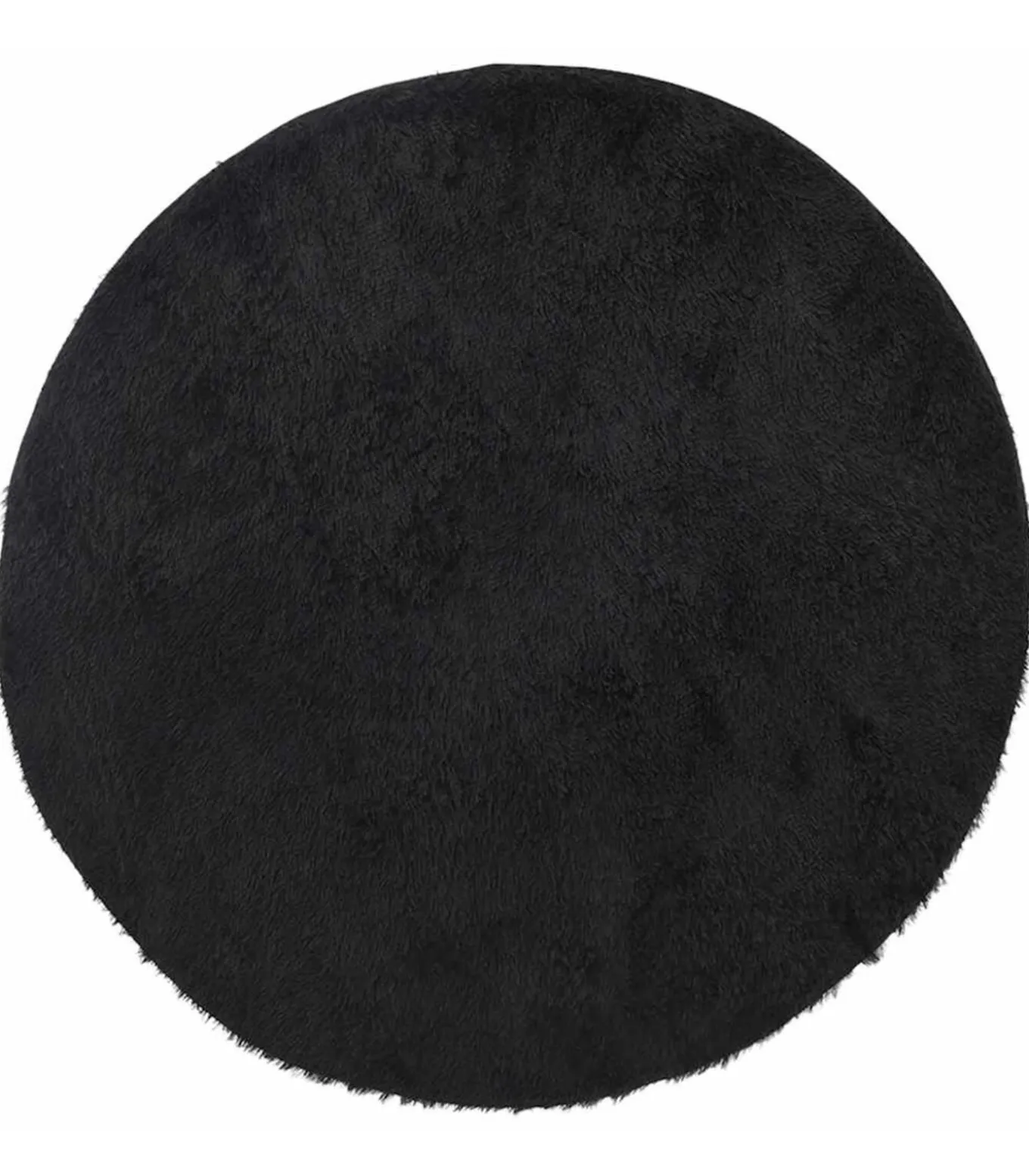 Hoogpolig vloerkleed NAVARRA 200x200 cm polyester zwart