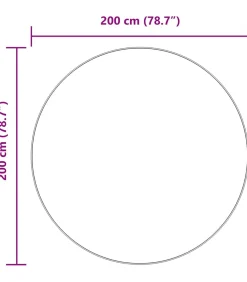 Hoogpolig vloerkleed NAVARRA 200x200 cm polyester zwart