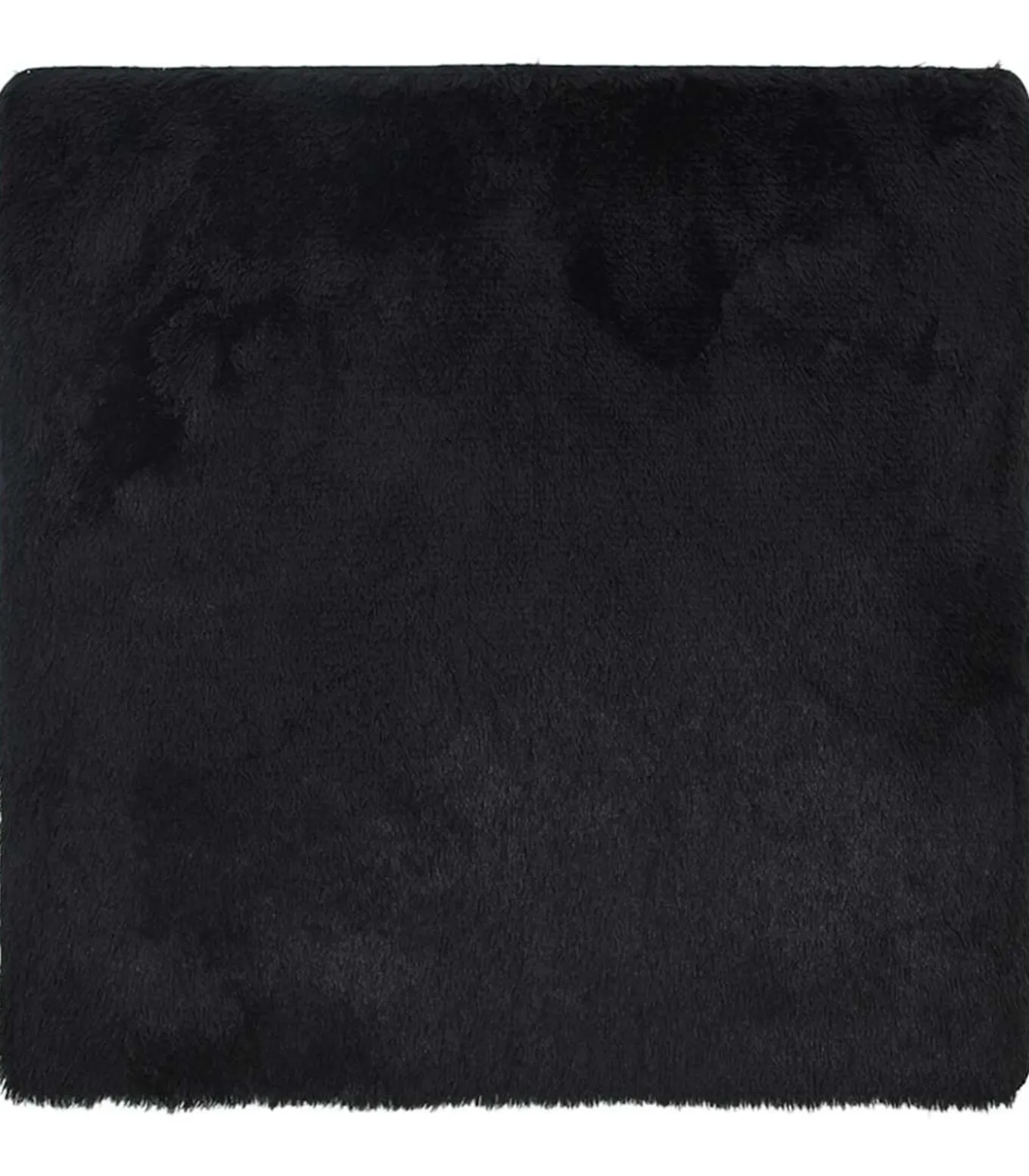 Hoogpolig vloerkleed NAVARRA 240x240 cm polyester zwart