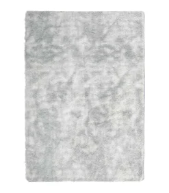 Hoogpolig vloerkleed NAVARRA 120x170 cm polyester zilvergrijs