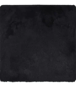 Hoogpolig vloerkleed NAVARRA 160x160 cm polyester zwart