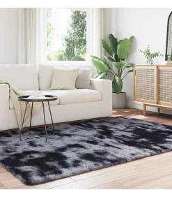 Hoogpolig vloerkleed NAVARRA 160x230 cm polyester donkergrijs