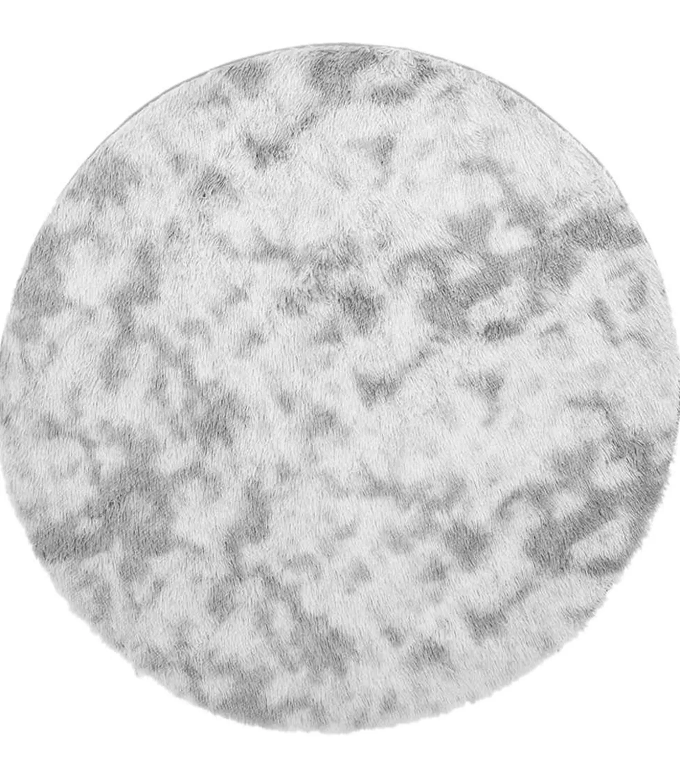 Hoogpolig vloerkleed NAVARRA 160x160 cm polyester zilvergrijs