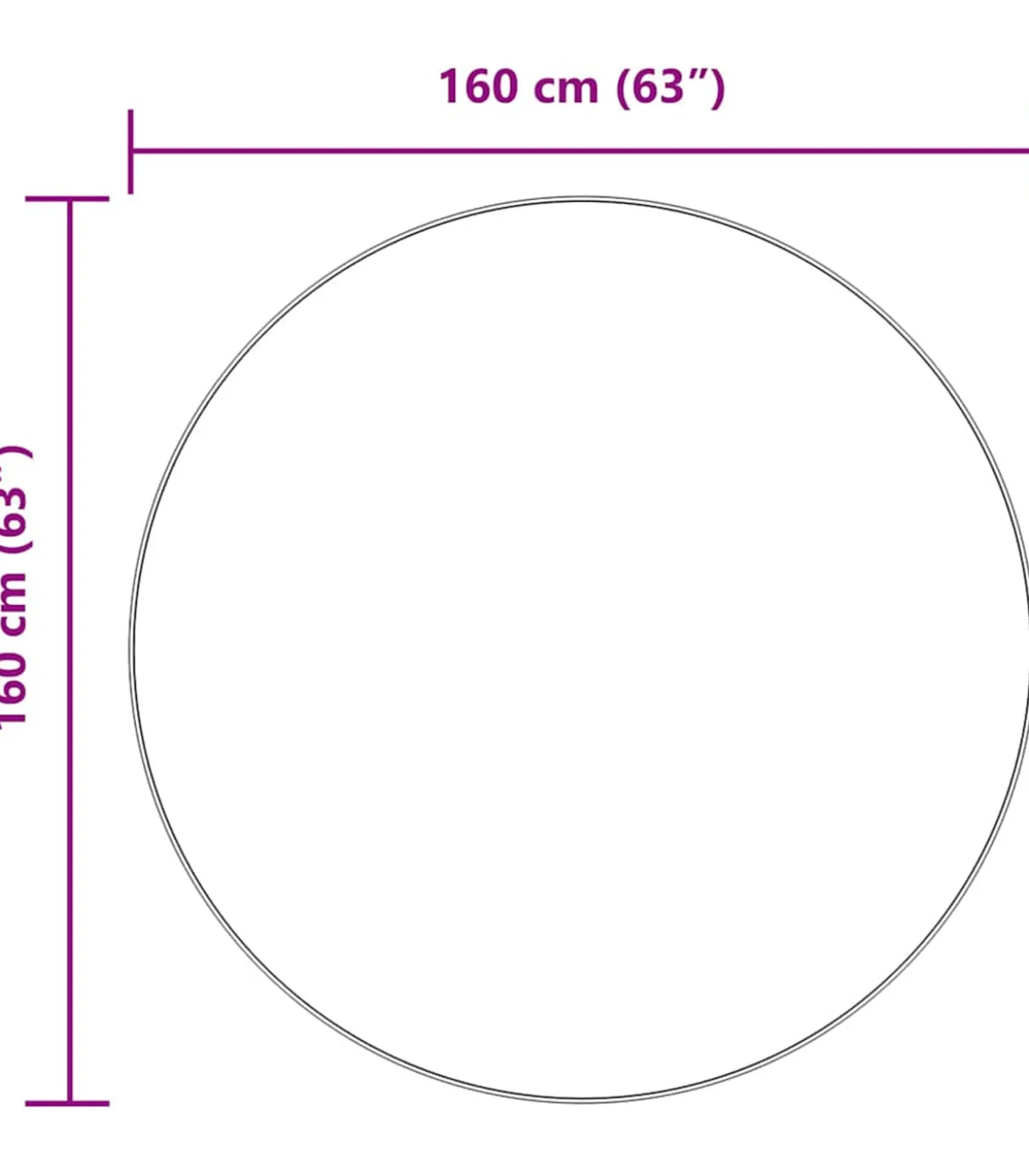 Hoogpolig vloerkleed NAVARRA 160x160 cm polyester zilvergrijs