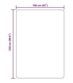 Hoogpolig vloerkleed NAVARRA 160x230 cm polyester zwart