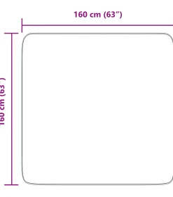 Hoogpolig vloerkleed NAVARRA 160x160 cm polyester donkergrijs