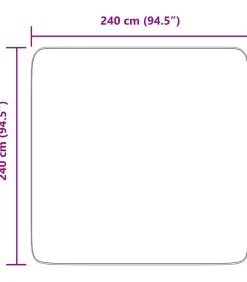 Hoogpolig vloerkleed NAVARRA 240x240 cm polyester marineblauw