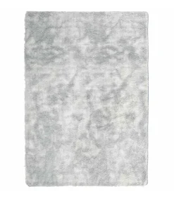 Hoogpolig vloerkleed NAVARRA 240x340 cm polyester zilvergrijs