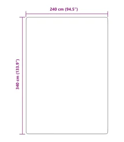 Hoogpolig vloerkleed NAVARRA 240x340 cm polyester zilvergrijs