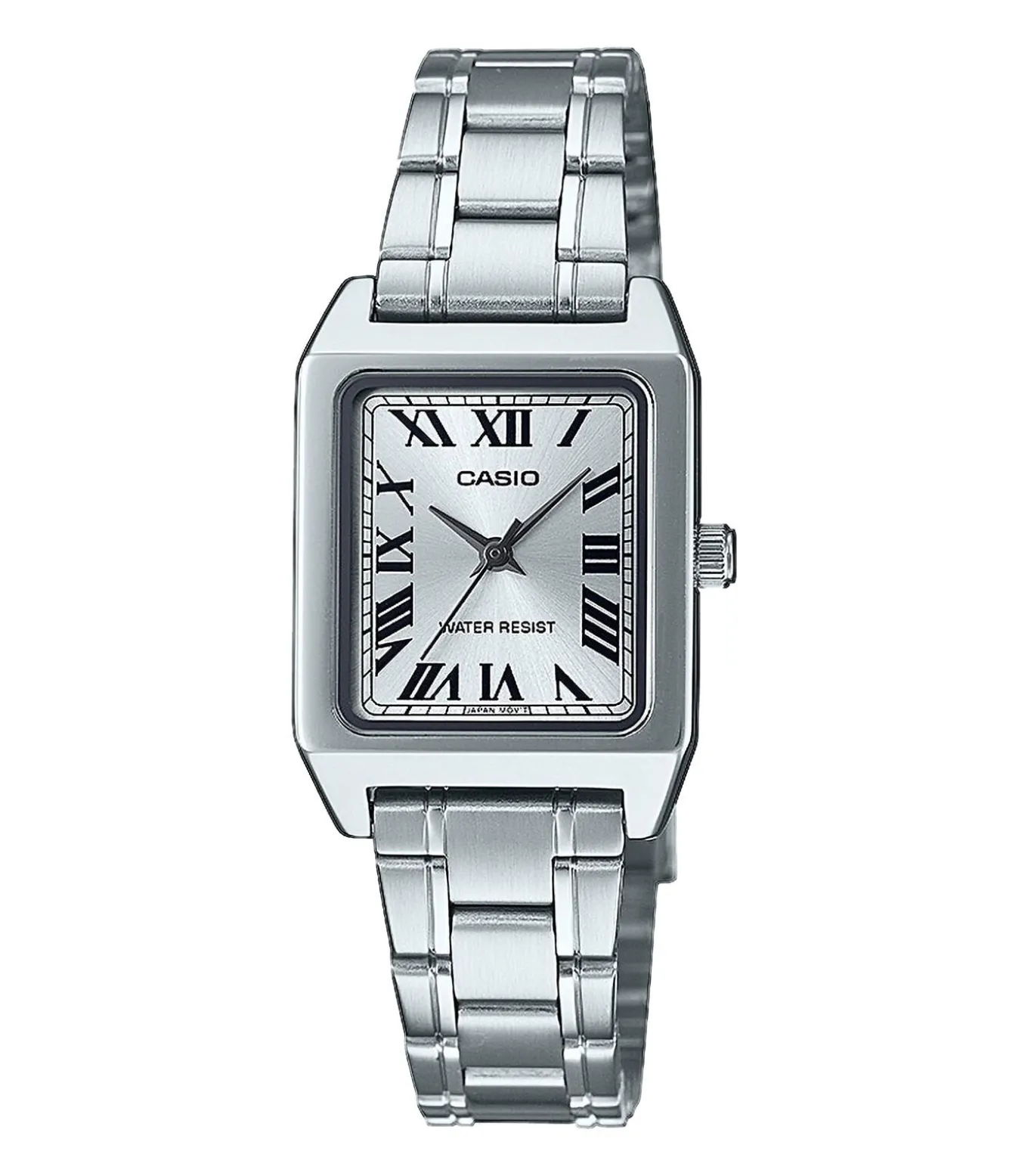 Horloge op stalen armband met wit kast LTP-B150D-7BEF