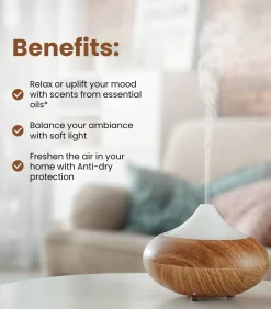 Houten Aromadiffuser Transparante Bovenkant [USB]
