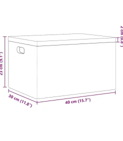 Houten kist met deksel&handvatten 40x30x23cm massief grenenhout