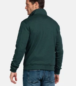 Interlock sweater met halve rits -