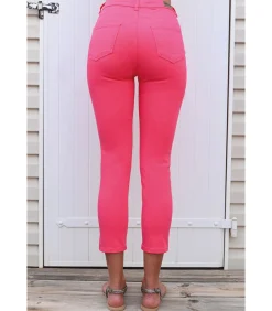 JAZZ - 7/8 STRETCH KATOENEN WATERMELOEN JEANS