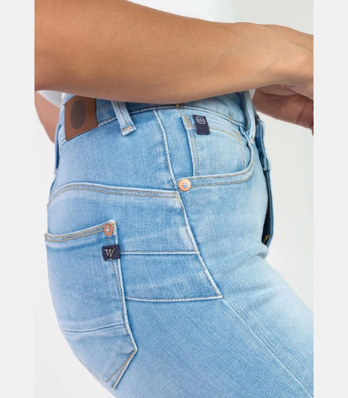 Jeans push-up regular hoge taille PULP, 7/8