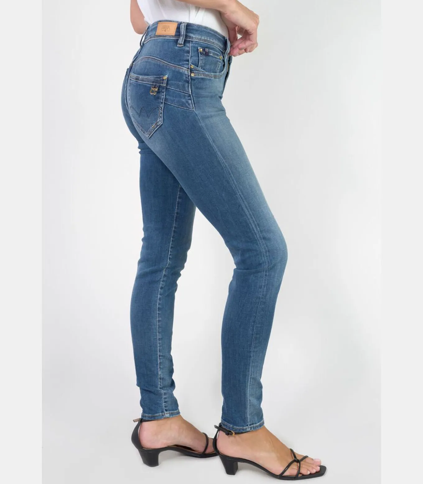 Jeans push-up slim hoge taille PULP, lengte 34